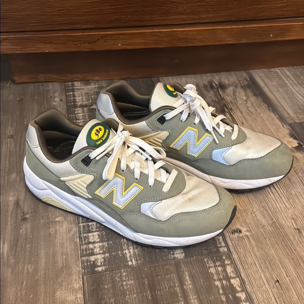 New Balance Sage and White Sneakers Classic Athletic Design